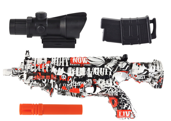 M416 Water Bullet Rifle, Range 18m, Red Grafiti