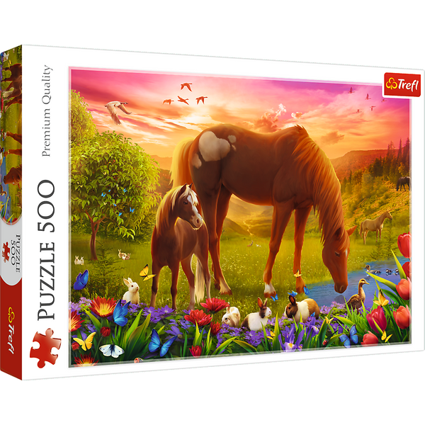 Puzzle – 500 – Pferde auf der Wiese Trefl 37451