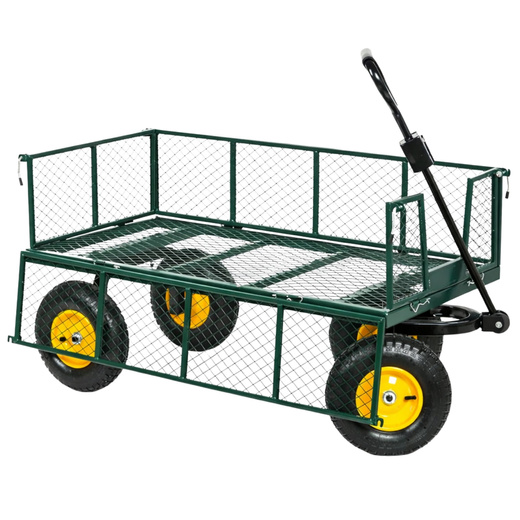 Foldable Garden Transport Cart Steel Trailer 200 kg