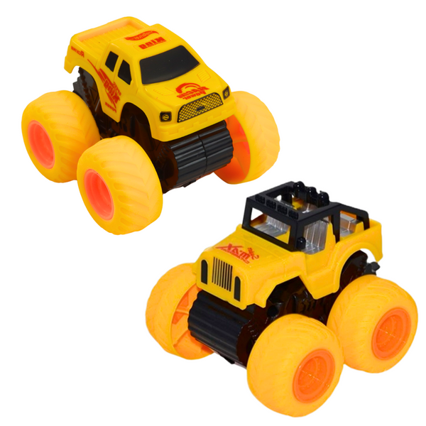 Offroad-Kletterauto mit Antrieb, Gelbblau