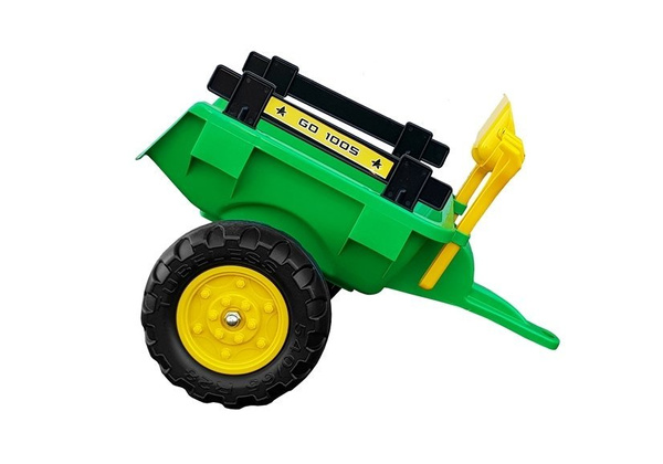 Tractor with a trailer and a bucket Benson excavator Green