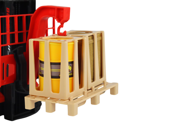 Red Forklift 1:16 Moving Forks Sounds Lights
