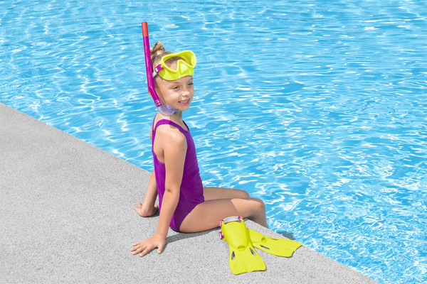 Diving Kit Yellow Mask, Fins, Tube Bestway 25039