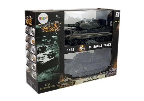Ferngesteuerter Kampfpanzer R / C 1:28 Grün und Schwarz