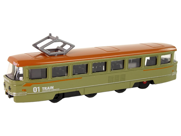 Der Reibungsantrieb des Zuges klingt metallisch grün