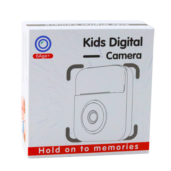 Kids Digital Camera With Instant Printer Brown 3 Rolls Paper