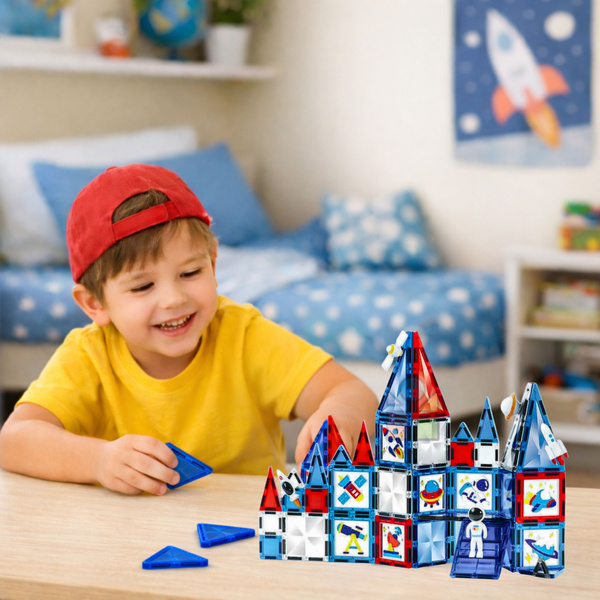 Magnetische Weltraumfenster-Bausteine, 58 Stk.