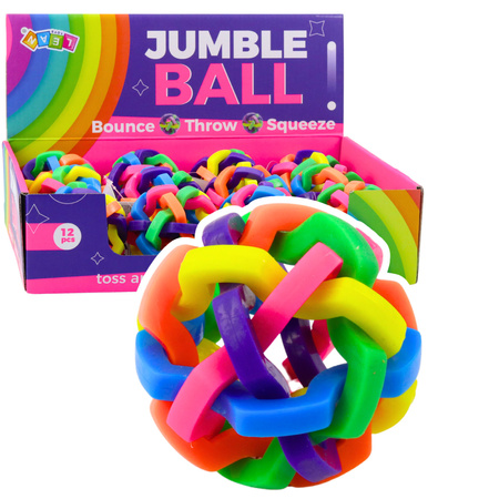 Geflochtener Gummiball Sensorischer Spielball Bunt 7,5cm
