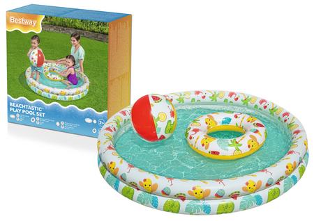 Set: Inflatable Pool 3in1 Ball, Circle 122 x 20 cm Bestway 51124
