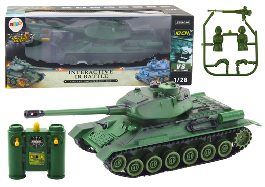 Remote Controlled Military Tank RC 1:28 Rotating Turret Green