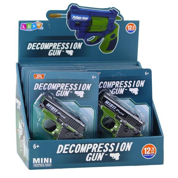 Mini Toy Gun for Children 8 Bullets Magazine 12.5 x 8.5 cm Mix