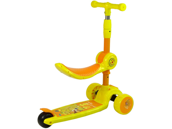 Three-wheeled Balancing Scooter Saddle Yellow Music Diodes Squirrel