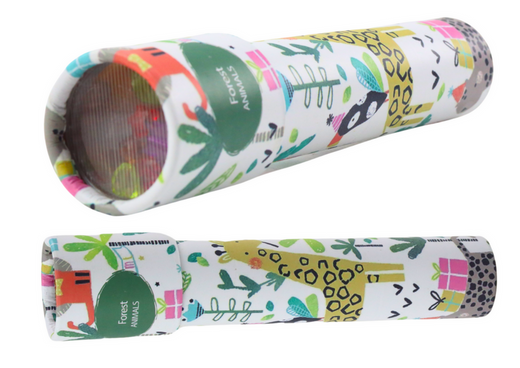 Kalejdoskop mit weißen und schwarzen Farben