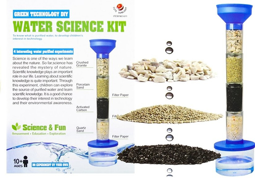 Experimentierset Wasserfiltration Sandfilter 4 Schichten