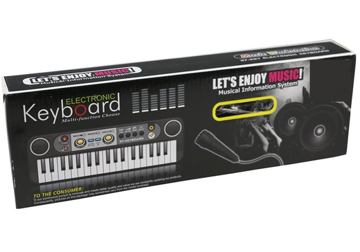 Keyboard mit dem Mikrofon 37 Tasten Keyboard für Kinder 3+ Musikinstrument