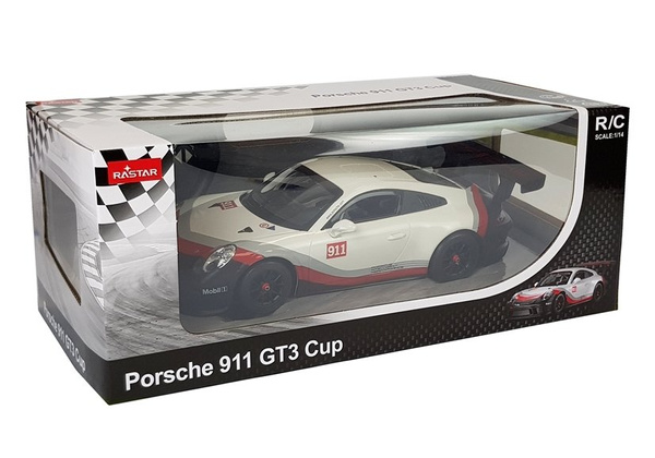 Auto R/C Porsche 911 GT3 CUP Rastar 1:14 Weiß