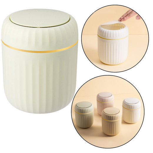 Mini-Mülleimer mit Öffnungsdeckel, universell, elegant, grün