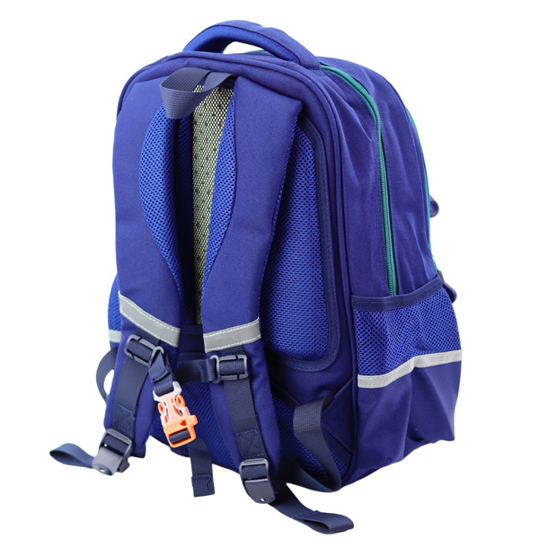 Kinder Schulrucksack Brustgurt Marineblau Grün 20L 38cm