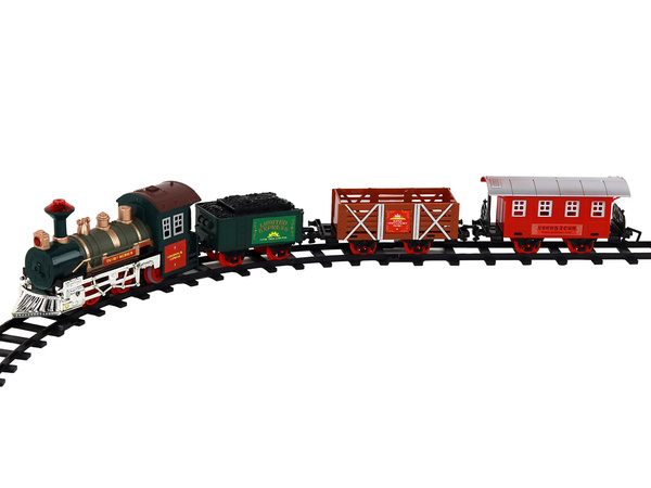 Elektrische Lokomotive mit 3 Waggons, Geräusche und Lichter