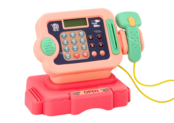 Cash Register Learning to Count Coins Shopping Cart Lights Sounds Pink