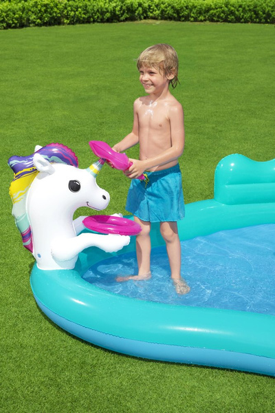 Aufblasbarer Einhorn-Spielplatz 274 x 198 x 137 cm Bestway 53097