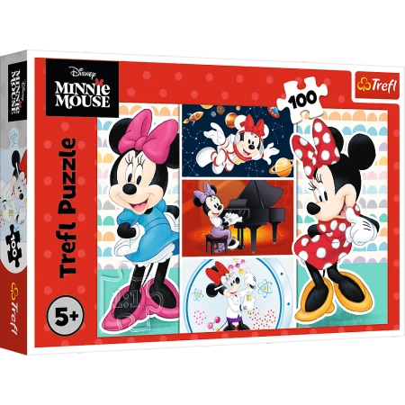 Puzzle 100 - Funny Minnie Disney Trefl 16517