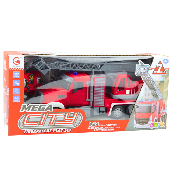 Fire Truck With Boom Water Pouring Function 1:24