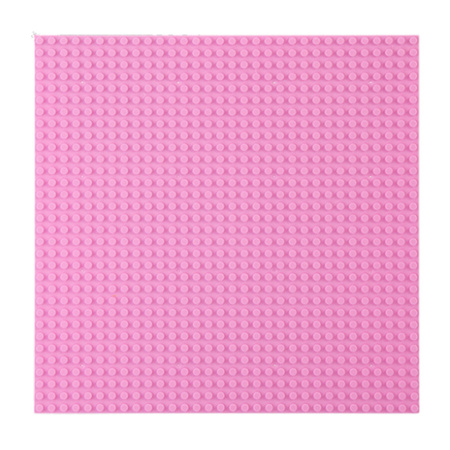 Construction Board for Building Blocks Pink 40x40cm