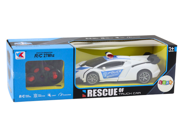 R/C Police Car 2in1 Car Robot Sounds Lights