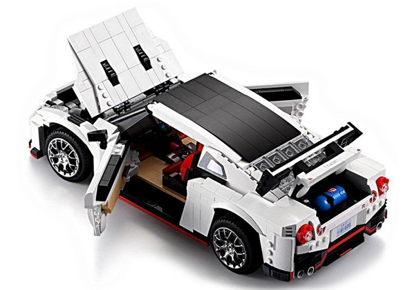 Construction Bricks Sports Car White 1322 pcs.