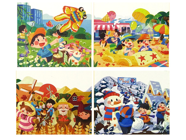 Puzzle 4 in 1 , 4 Jahreszeiten