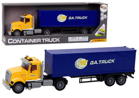 LKW-Tir-Sattelauflieger-Lichter klingen beim Fahren gelb