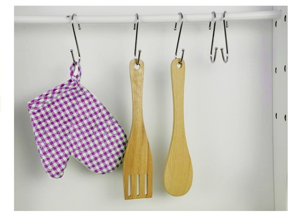 Wooden Kitchen for Kids Pink and White Paula Opening Elements