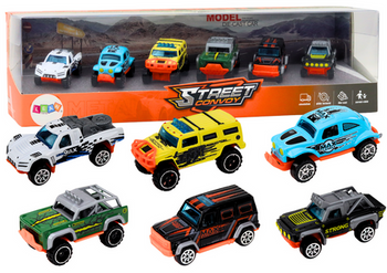 Set of Metal Off-Road Cars 1:64 6 pieces