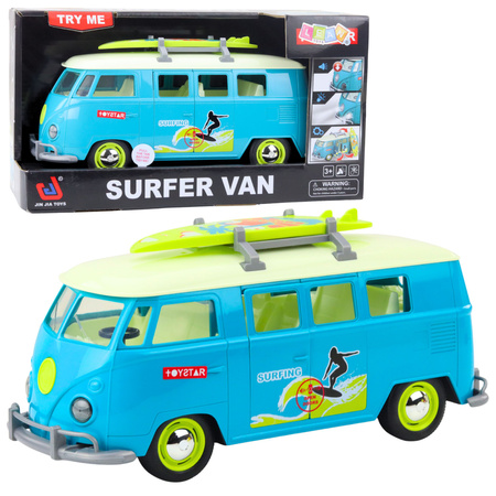 Auto Surfer Van Bus Surfbrett Lichter Sounds Türkis