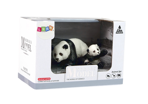 Set of 2 Panda Figures with a Young Panda Animals of the World Series