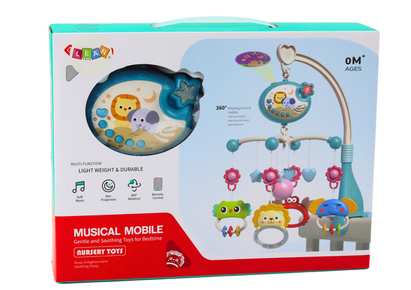 Carousel For Bed Projector Music Box Lamp 400 Lullabies Blue