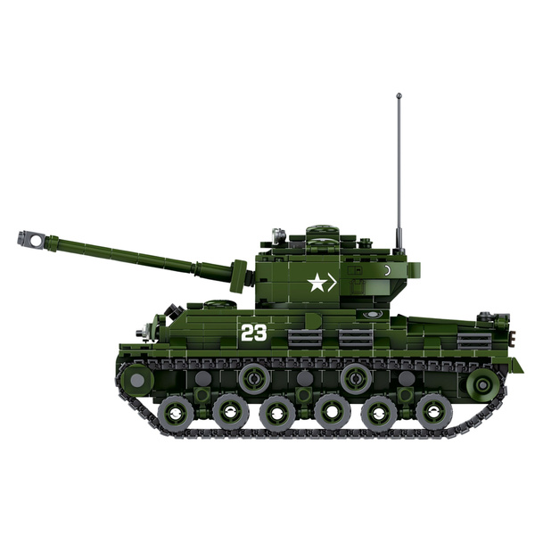 Bausteine Militärpanzer Sherman M4A3E8 Maßstab 1:30 839 Teile.