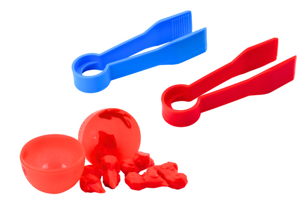 Dinosaur Egg Sorter Colorful Tongs 6 Pieces