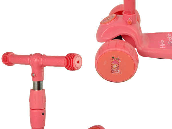 Dreirädriger Balance-Roller Saddle Pink Music Diodes Rabbit