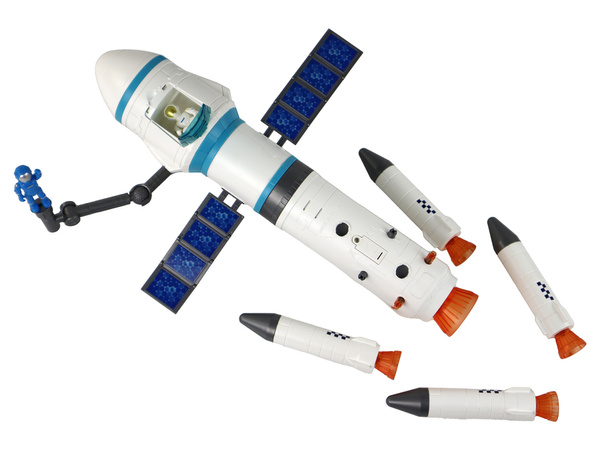Toy Space Mission Rocket Astronauts Launcher 15 Elements