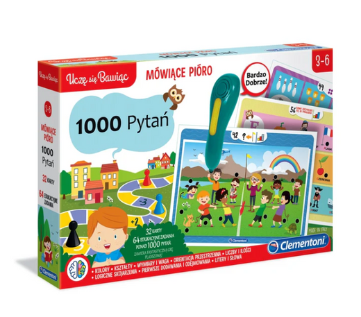 Sprechender Stift 1000 Fragen Ich lerne spielend Polnische Version Clementoni 50653