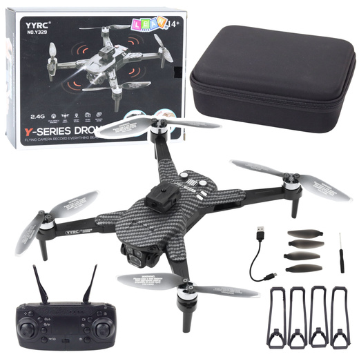 Drone Y329 HD Camera WIFI LED Lights App Black Carbon