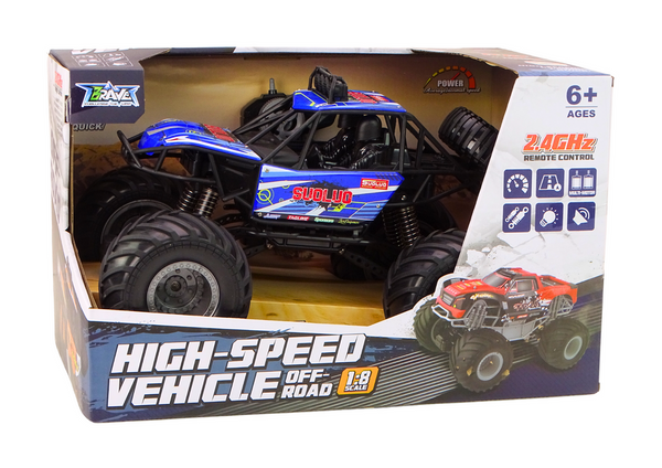 Off-road Remote Controlled RC Car 1:8 Blue Shock Absorbers