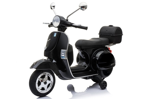 Vespa Scooter Electric Ride On Motorcycle - Black