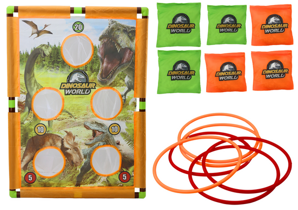 Arcade-Spiel Bag Throw Hoop 2in1 Dinosaurier-Brett