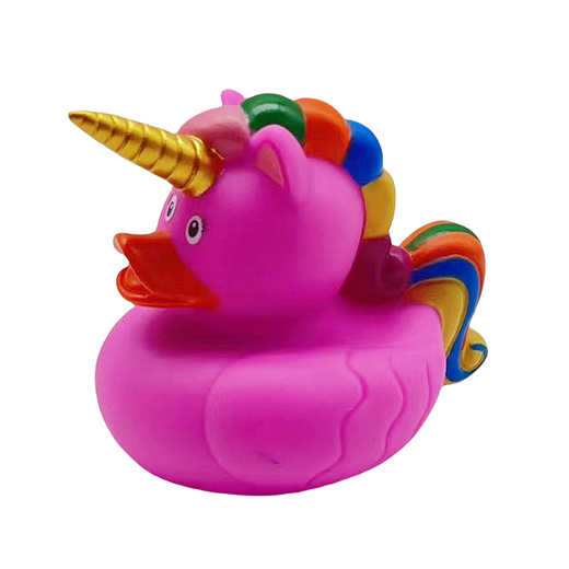 Ente Einhorn Badespielzeug Regenbogen Mähne Schwanz Rosa