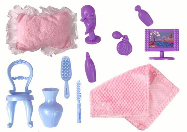 Aufklappbare große Puppenhaus-Koffermöbe