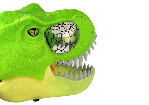 Green Dinosaur Mask Adjustable Headband Lights Sounds