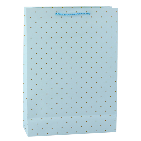 Classic Gift Bag with Gold Dots 41 x 30 x 12 cm